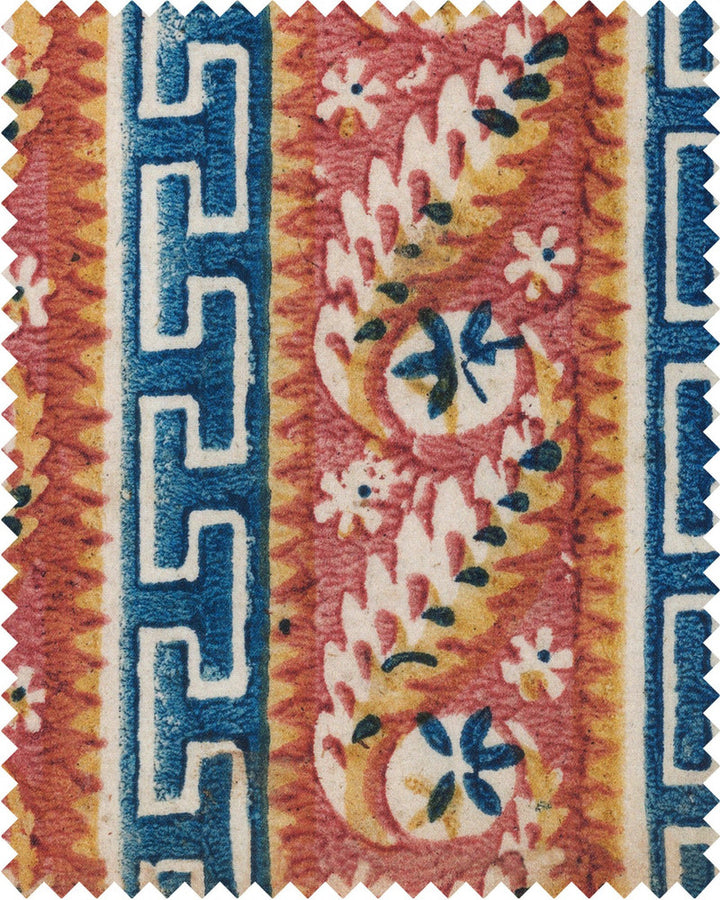 SAMOTHRAKI Fabric (FB00066) by Mind The Gap | FB00066 | SUNDANCE VILLA | Blue, Orange, Yellow | Fabric Carolina | https://www.fabriccarolina.com/