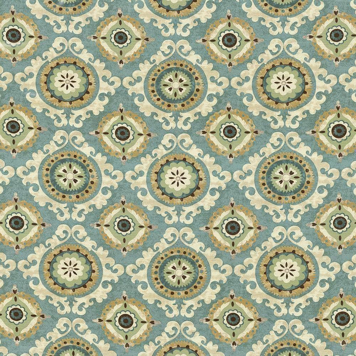 San Mateo Celestial by Kasmir Fabric 5082 PAKISTAN 15,000 Wyzenbeek Double Rubs H: 27 inches, V:25 2/8 inches 54 - 55 - Fabric Carolina - Kasmir