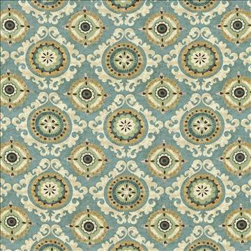 San Mateo Celestial by Kasmir Fabric 5082 100% Cotton PAKISTAN 15,000 Wyzenbeek Double Rubs H: 27 inches, V: 25 2/8 inches 54 - 55 - Fabric Carolina - Kasmir