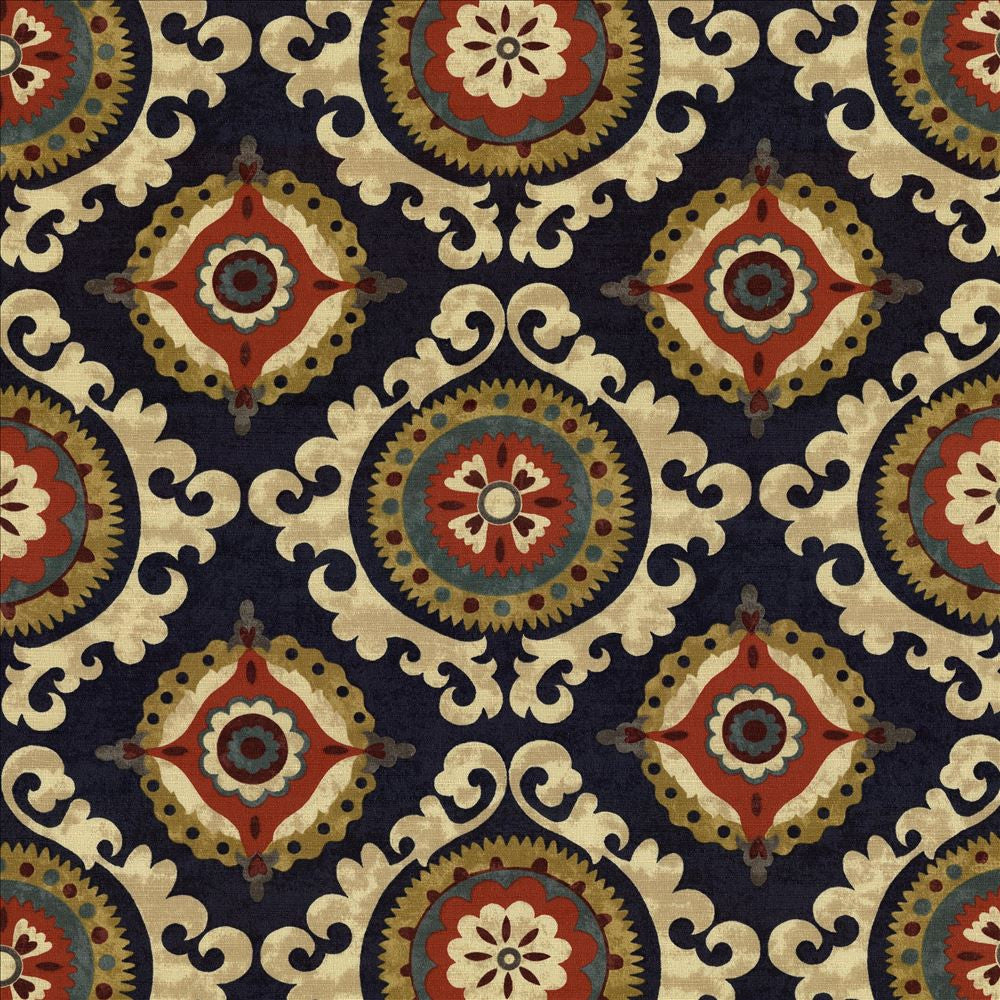 San Mateo Indigo by Kasmir Fabric 5081 100% Cotton
 PAKISTAN 15,000 Wyzenbeek Double Rubs </p><p>Repeat: Horizontal: 27 inches and Vertical: 25 2/8 inches 54 - Fabric Carolina -