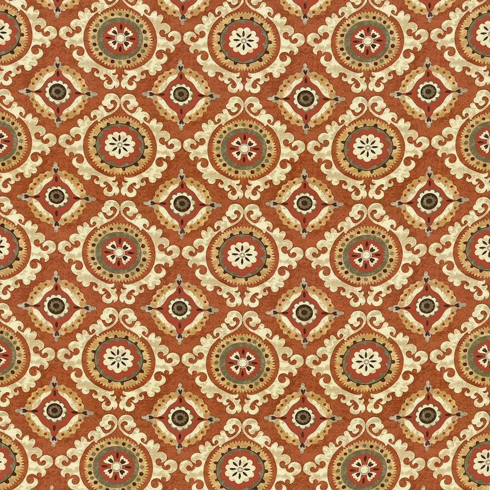 San Mateo Pumpkin by Kasmir Fabric 5079 PAKISTAN 15,000 Wyzenbeek Double Rubs H: 27 inches, V:25 2/8 inches 54 - 55 - Fabric Carolina - Kasmir