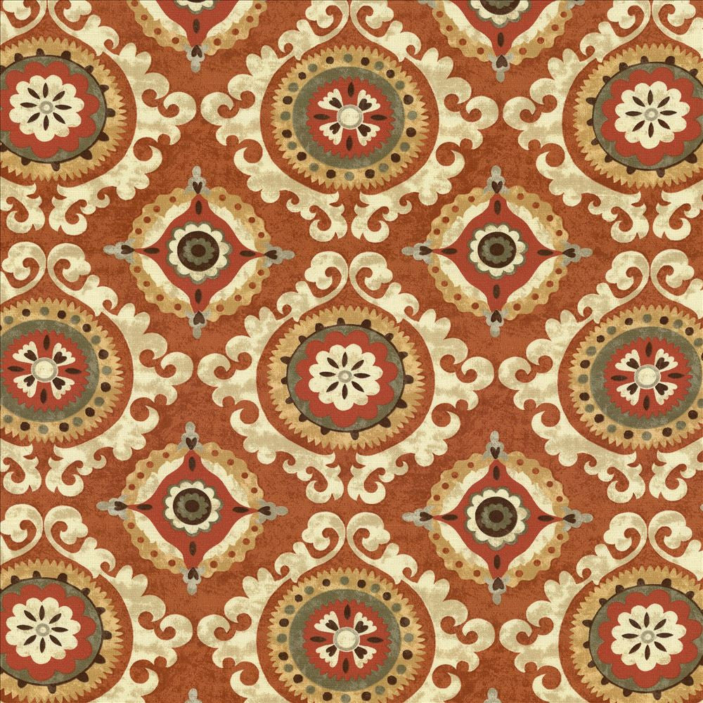 San Mateo Pumpkin by Kasmir Fabric 5079 100% Cotton
 PAKISTAN 15,000 Wyzenbeek Double Rubs </p><p>Repeat: Horizontal: 27 inches and Vertical: 25 2/8 inches 54 - Fabric Carolina -
