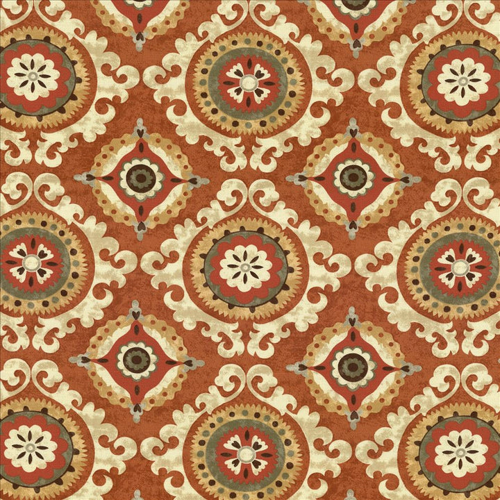 San Mateo Pumpkin by Kasmir Fabric 5079 100% Cotton
 PAKISTAN 15,000 Wyzenbeek Double Rubs </p><p>Repeat: Horizontal: 27 inches and Vertical: 25 2/8 inches 54 - Fabric Carolina -