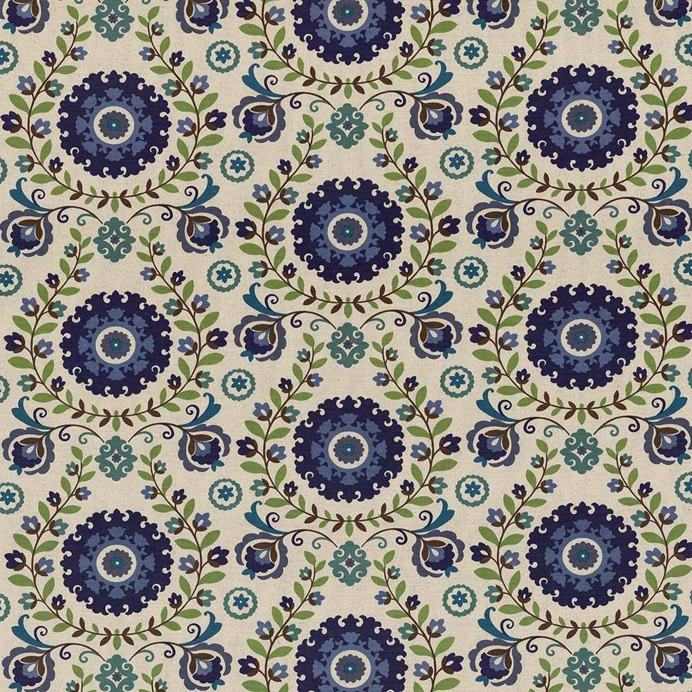 San Pedro Cobalt by Kasmir Fabric 5081 CHINA 30,000 Martindale Cycles H: 23 inches, V:11 inches 54 - Fabric Carolina - Kasmir