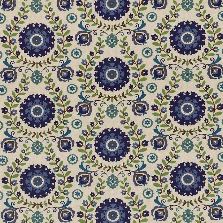 San Pedro Cobalt by Kasmir Fabric 5081 CHINA 30,000 Martindale Cycles H: 23 inches, V:11 inches 54 - Fabric Carolina - Kasmir