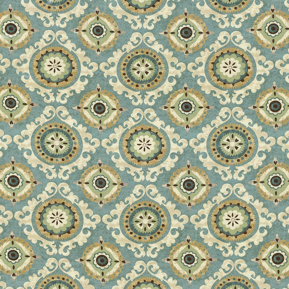 San Mateo Celestial by Kasmir Fabric 5082 100% Cotton
 PAKISTAN </p><p>Repeat: Horizontal: 27 inches and Vertical: 25 2/8 inches 54 - 55 - Fabric Carolina -