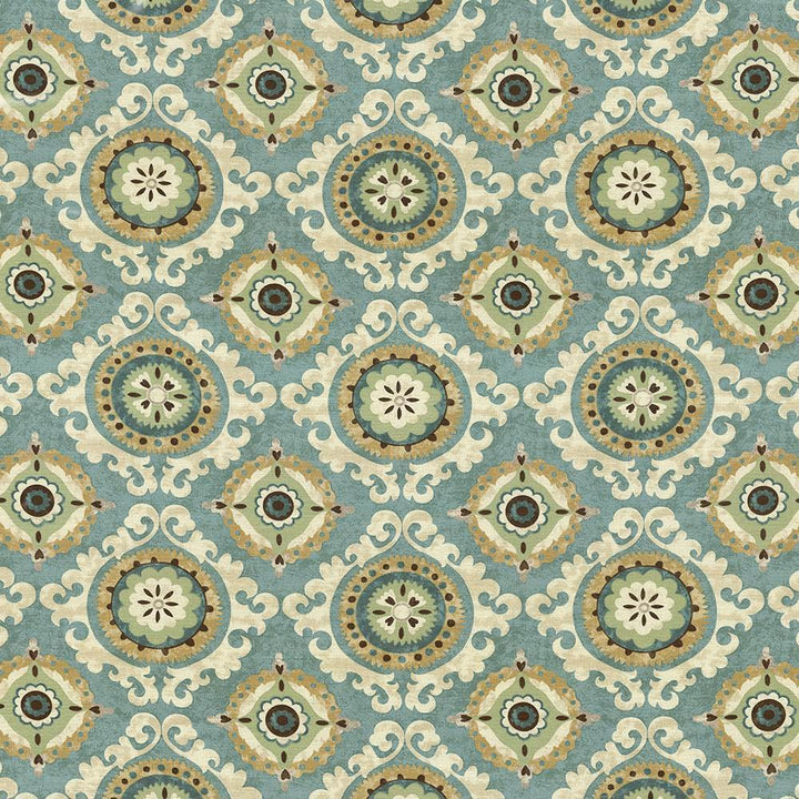 San Mateo Celestial by Kasmir Fabric 5082 100% Cotton
 PAKISTAN </p><p>Repeat: Horizontal: 27 inches and Vertical: 25 2/8 inches 54 - 55 - Fabric Carolina -