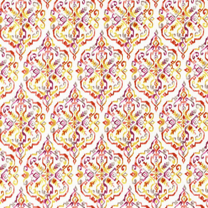 Santika Punch by Kasmir Fabric 5106 90% Cotton
10% Linen
 CHINA </p><p>Repeat: Horizontal: 13 6/8 inches and Vertical: 27 inches 54 - 55 - Fabric Carolina -