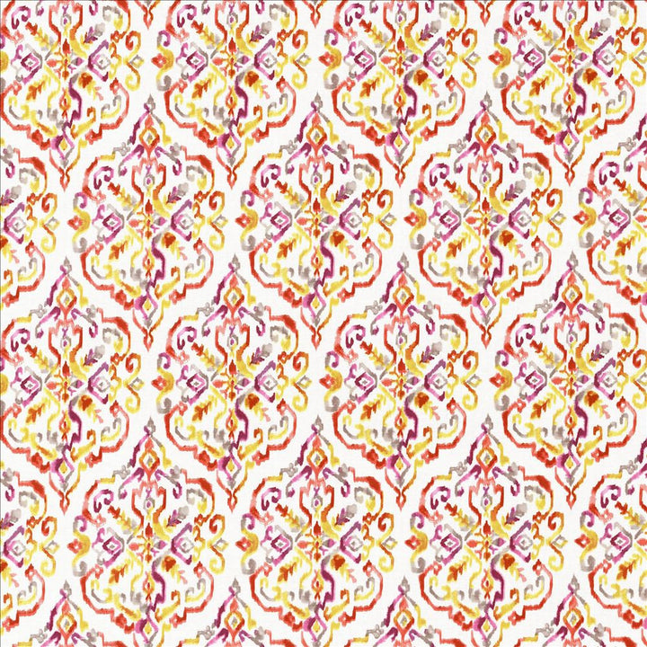 Santika Punch by Kasmir Fabric 5106 90% Cotton
10% Linen
 CHINA </p><p>Repeat: Horizontal: 13 6/8 inches and Vertical: 27 inches 54 - 55 - Fabric Carolina -
