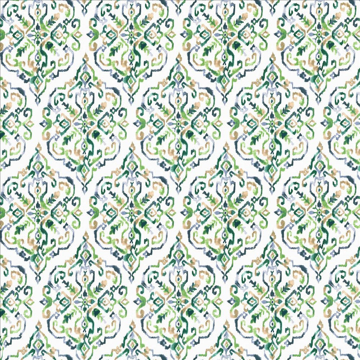 Santika Spruce by Kasmir Fabric 5107 90% Cotton
10% Linen
 CHINA </p><p>Repeat: Horizontal: 13 6/8 inches and Vertical: 27 inches 54 - 55 - Fabric Carolina -