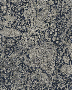 SARKOZI EMBROIDERY Indigo Wallpaper (WP30027) by Mind The Gap
