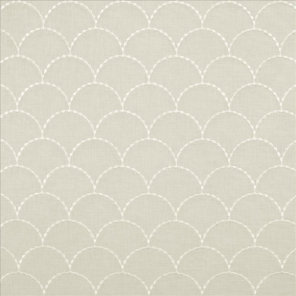 Scalloped Ivory by Kasmir Fabric 5108 100% Polyester
 TURKEY Not Tested </p><p>Repeat: Horizontal: 3 inches and Vertical: 3 inches 118 - Fabric Carolina -