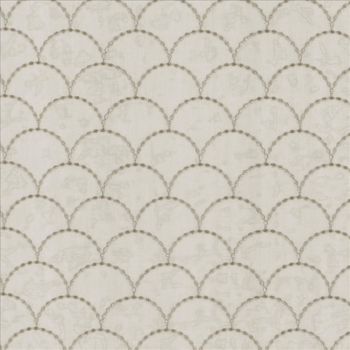 Scalloped Smoke by Kasmir Fabric 5108 100% Polyester TURKEY Not Tested Horizontal: 3 inches and Vertical: 3 inches 118 - 125 - Fabric Carolina -