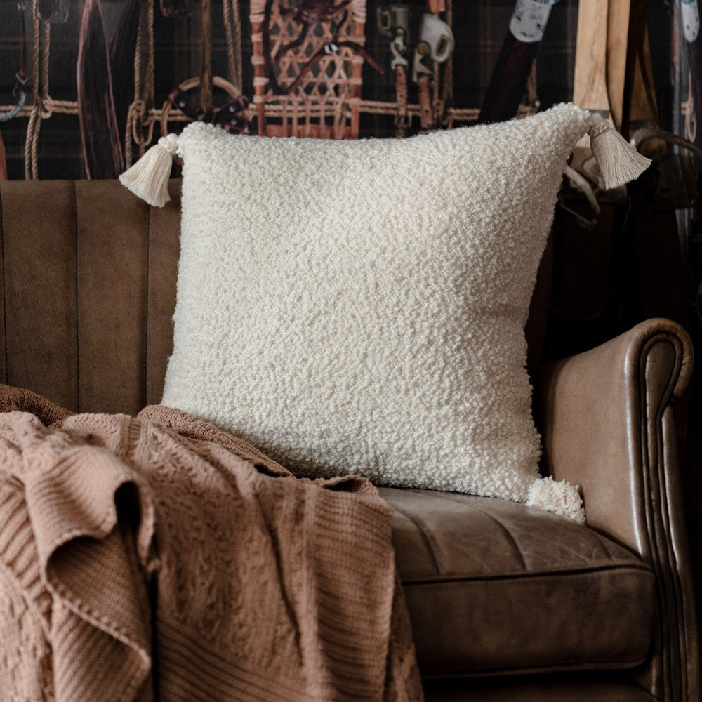 SCHAFFELL Cushion (LC40184) by Mind The Gap | LC40184 | TYROL APRES-SKI HOME COLLECTION | 20 x 20 in | Off White | Fabric Carolina | https://www.fabriccarolina.com/