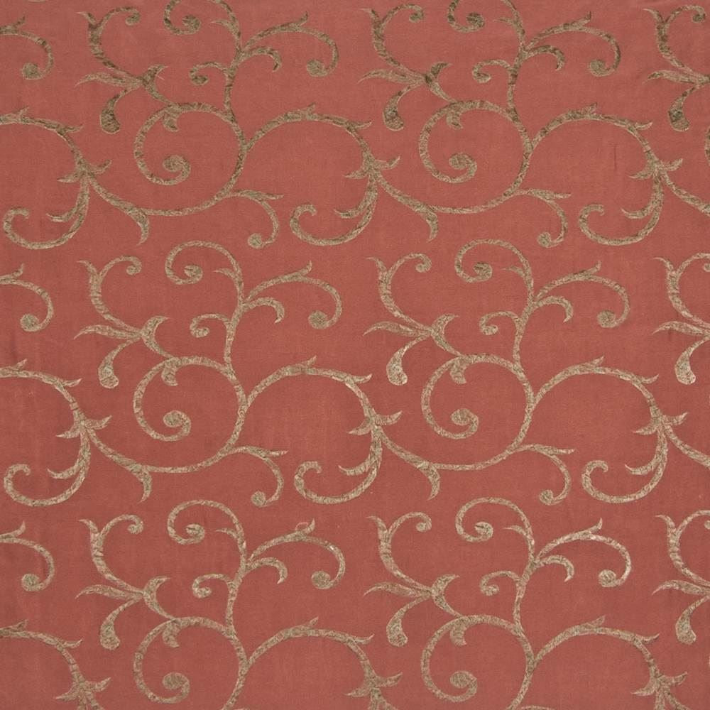 Scribble Scroll Brick by Kasmir Fabric 1387 100% Polyester
 CHINA Not Tested Horizontal: 13 inches and Vertical: 11 5/8 inches 57 - Fabric Carolina -