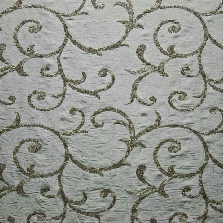 Scribble Scroll Rain Water by Kasmir Fabric 1388 100% Polyester CHINA Not Tested Horizontal: 13 inches and Vertical: 11 5/8 inches 57 - 58 - Fabric Carolina -