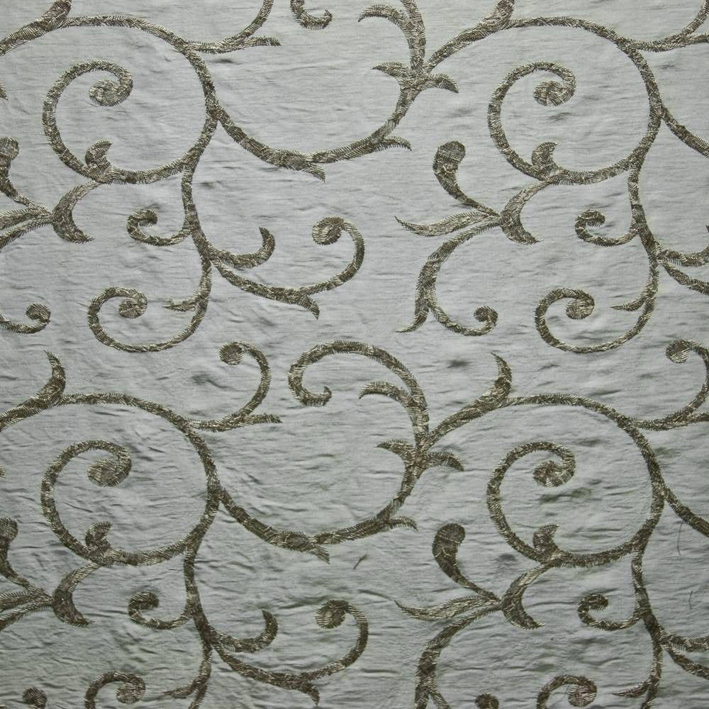 Scribble Scroll Rain Water by Kasmir Fabric 1388 CHINA Not Tested H: 13 inches, V:11 5/8 inches 57 - 58 - Fabric Carolina - Kasmir