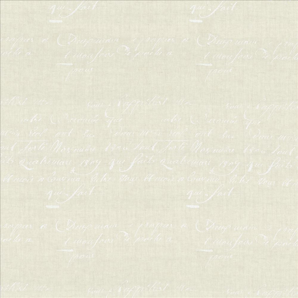 Script Ivory by Kasmir Fabric 5157 100% Linen
 FRANCE </p><p>Repeat: Horizontal: 17 7/8 inches and Vertical: 25 2/8 inches 63 - Fabric Carolina -