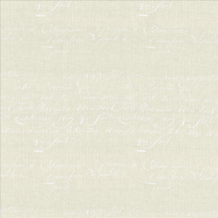 Script Ivory by Kasmir Fabric 5157 100% Linen
 FRANCE </p><p>Repeat: Horizontal: 17 7/8 inches and Vertical: 25 2/8 inches 63 - Fabric Carolina -