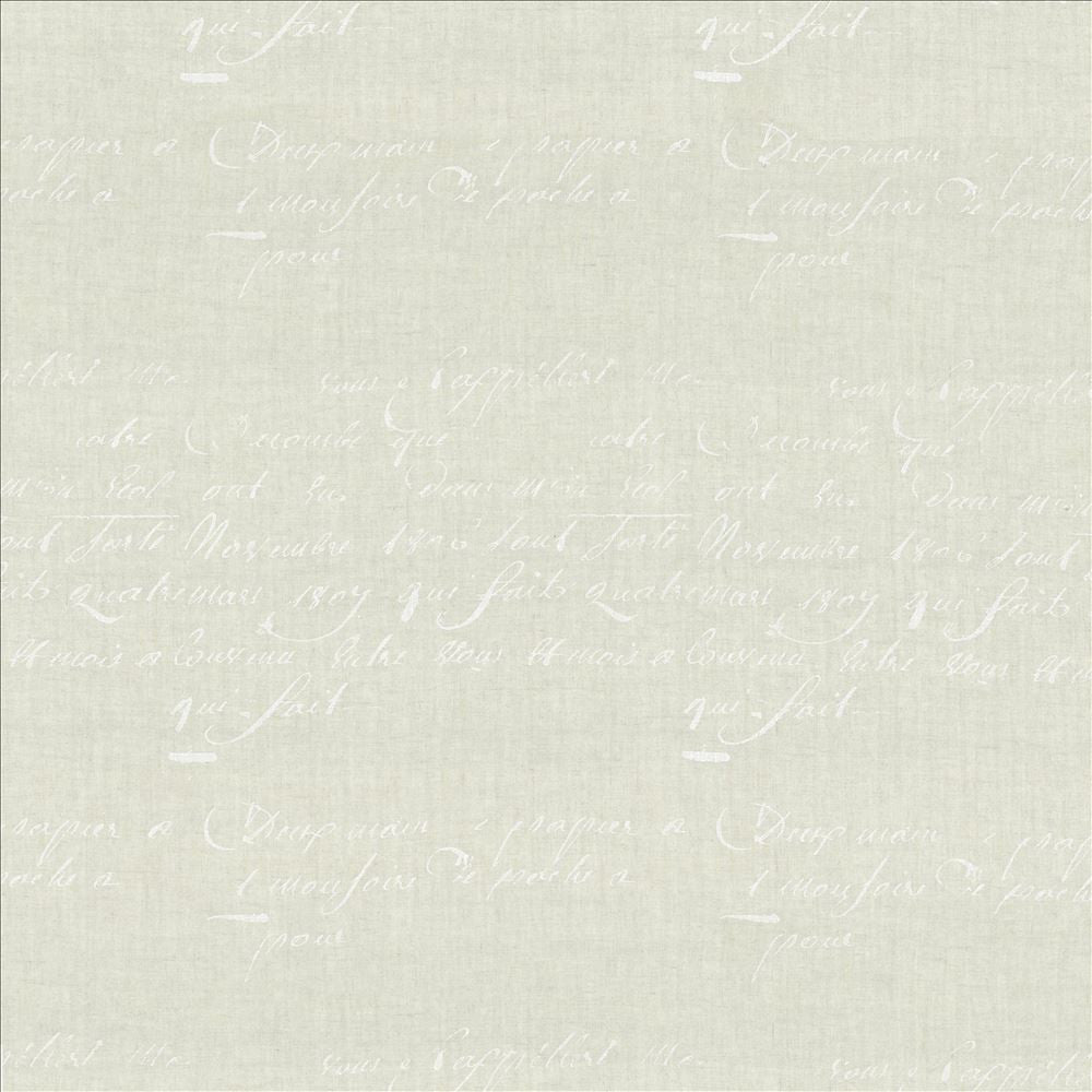 Script Ivory by Kasmir Fabric 5157 100% Linen
 FRANCE Not Tested Horizontal: 17 7/8 inches and Vertical: 25 2/8 inches 63 - Fabric Carolina -