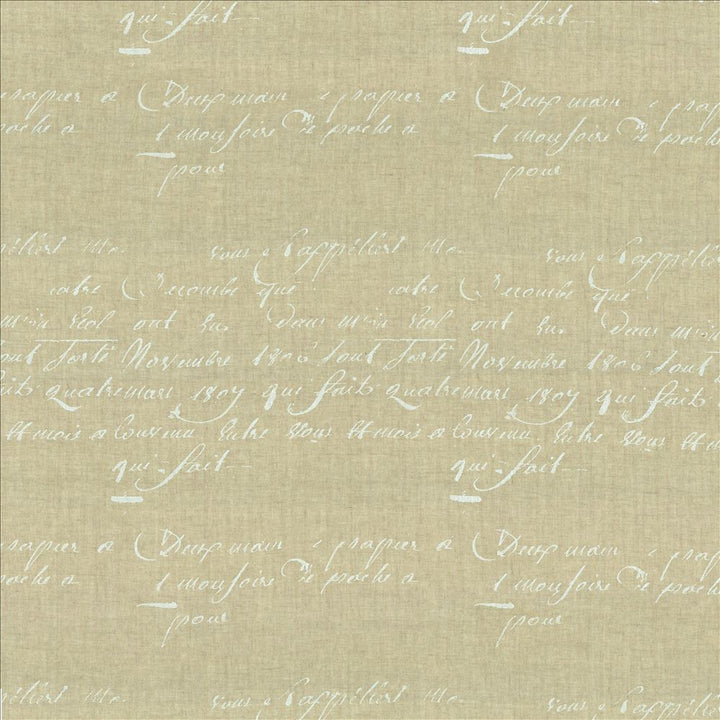 Script Natural by Kasmir Fabric 5157 100% Linen FRANCE Not Tested Horizontal: 17 7/8 inches and Vertical: 25 2/8 inches 63 - Fabric Carolina -