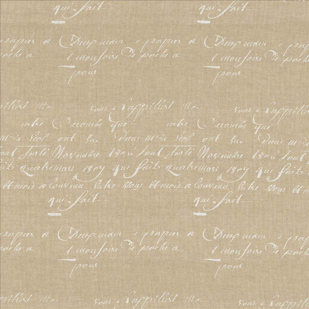 Script Natural by Kasmir Fabric 5157 100% Linen
 FRANCE </p><p>Repeat: Horizontal: 17 7/8 inches and Vertical: 25 2/8 inches 63 - Fabric Carolina -