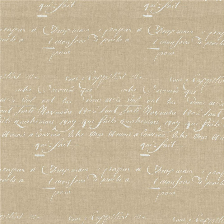 Script Natural by Kasmir Fabric 5157 100% Linen
 FRANCE </p><p>Repeat: Horizontal: 17 7/8 inches and Vertical: 25 2/8 inches 63 - Fabric Carolina -