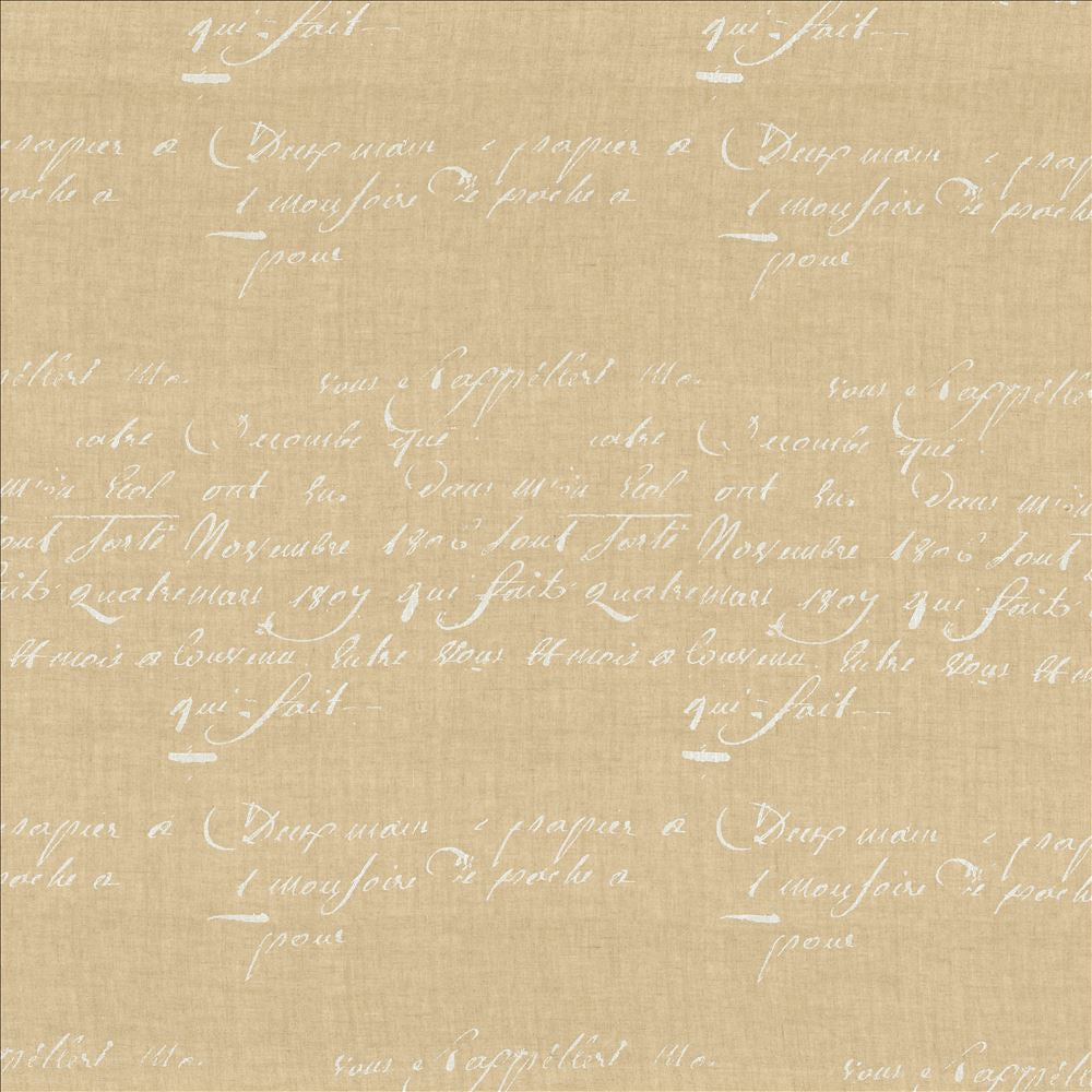 Script Natural by Kasmir Fabric 5157 100% Linen
 FRANCE </p><p>Repeat: Horizontal: 17 7/8 inches and Vertical: 25 2/8 inches 63 - Fabric Carolina -