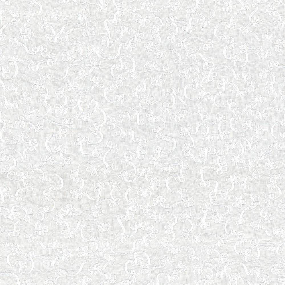 Scroll Down Snow by Kasmir Fabric 1443 100% Linen
Embroidery
100% Nylon
 CHINA </p><p>Repeat: Horizontal: 16 4/8 inches and Vertical: 12 inches 52 - Fabric Carolina -