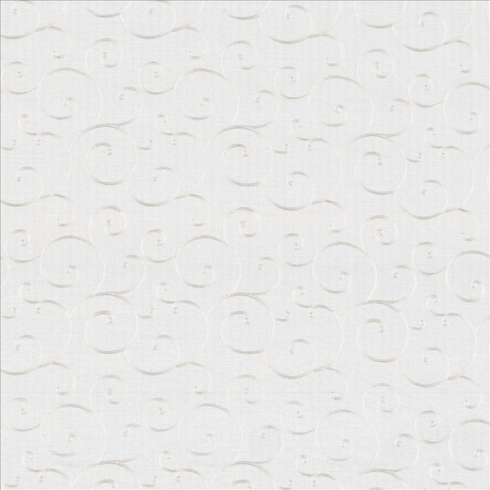 Scrolltop Snow by Kasmir Fabric 5077 100% Polyester
Embroidery
100% Polyester
 CHINA </p><p>Repeat: Horizontal: 9 4/8 inches and Vertical: 11 6/8 inches 45 - 56 - Fabric Carolina -