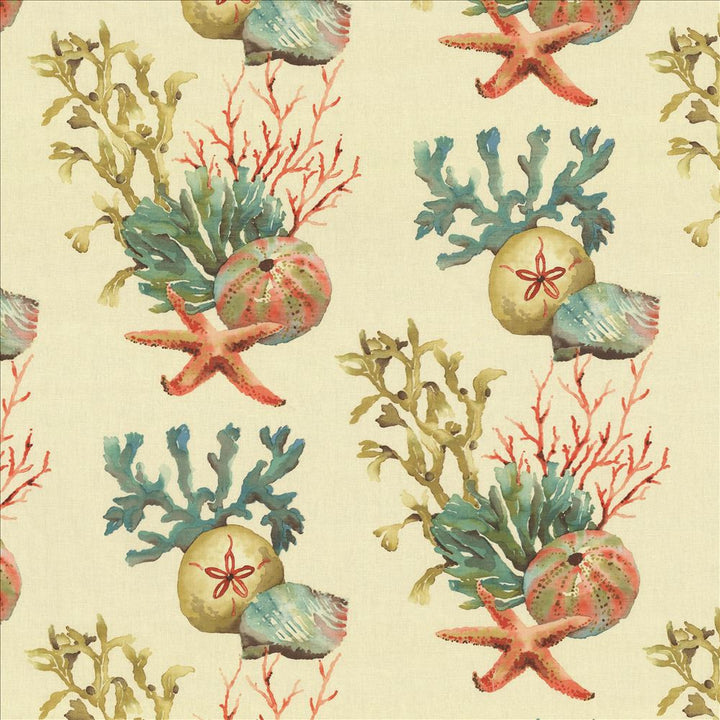 Sea Hunt Multi  by Kasmir Fabric See sample 90% Cotton
10% Linen
 CHINA 30,000 Wyzenbeek Double Rubs </p><p>Repeat: Horizontal: 28 4/8 inches and Vertical: 27 1/8 inches 54  - Fabric Carolina -