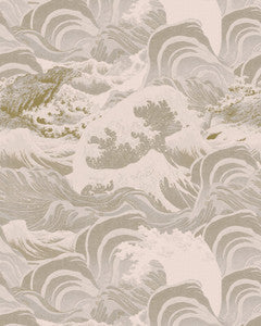 SEA WAVES Neutral Wallpaper (WP30061) by Mind The Gap