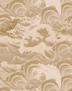 SEA WAVES Taupe Wallpaper (WP30062) by Mind The Gap
