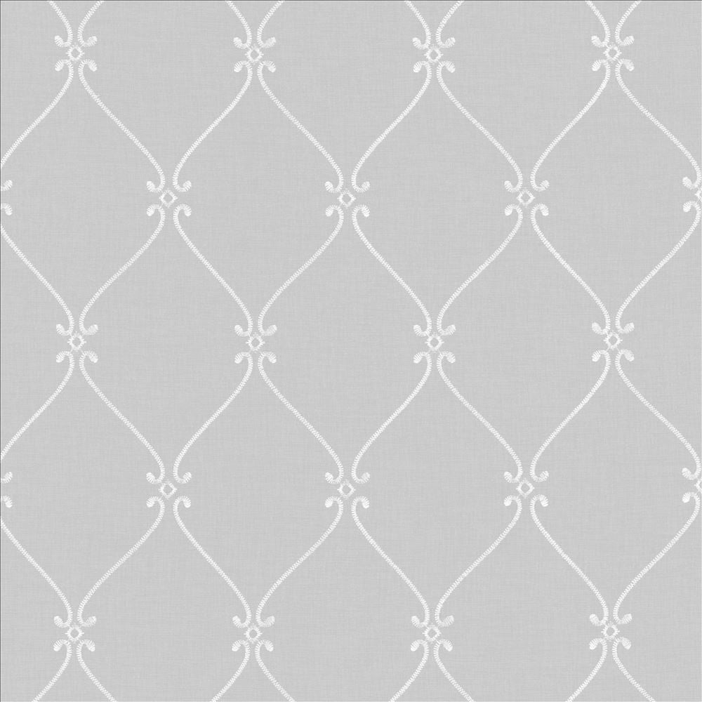 Searcy White by Kasmir Fabric 5108 100% Polyester
 TURKEY Not Tested Horizontal: 6 2/8 inches and Vertical: 10 inches 118 - Fabric Carolina -