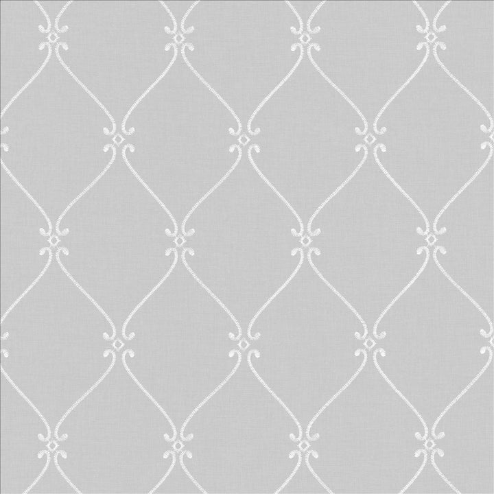 Searcy White by Kasmir Fabric 5108 100% Polyester
 TURKEY Not Tested Horizontal: 6 2/8 inches and Vertical: 10 inches 118 - Fabric Carolina -