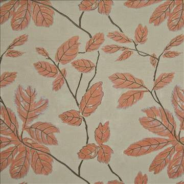 Secret Garden Tangerine by Kasmir Fabric 1386 75% Rayon 25% Polyester CHINA 15,000 Wyzenbeek Double Rubs H: 29 inches, V: 27 4/8 inches 54 - Fabric Carolina - Kasmir