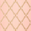 LONDON TRELLIS - Metallic on Pink by Thibaut Wallpaper