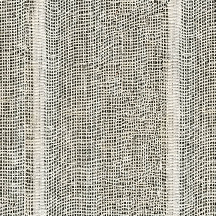 Serenity Stripe Sandstone by Kasmir Fabric 5012 100% Linen BRAZIL Not Tested Horizontal: 3 3/8 inches and Vertical: 0 Inches 54 - 55 - Fabric Carolina -