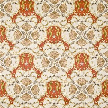 Seychelles Coral by Kasmir Fabric 1370 100% Cotton USA 42,000 Wyzenbeek Double Rubs H: 18 inches, V: 18 inches 54 - Fabric Carolina - Kasmir