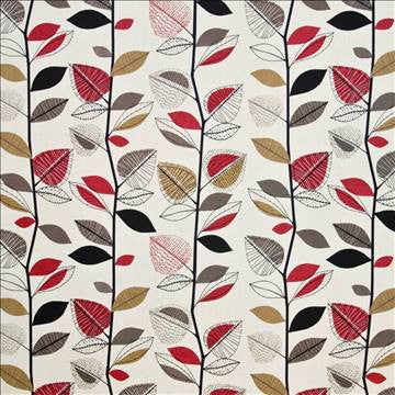Shady Oak Park Redberry by Kasmir Fabric 1400 100% Cotton UNITED KINGDOM Not Tested H: 27 inches, V: 25 2/8 inches 54 - 55 - Fabric Carolina - Kasmir