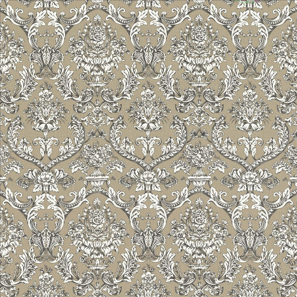 Shallows Grey by Kasmir Fabric 1462 92% Ramie
8% Cotton
 FRANCE </p><p>Repeat: Horizontal: 13 6/8 inches and Vertical: 24 6/8 inches 59 - Fabric Carolina -