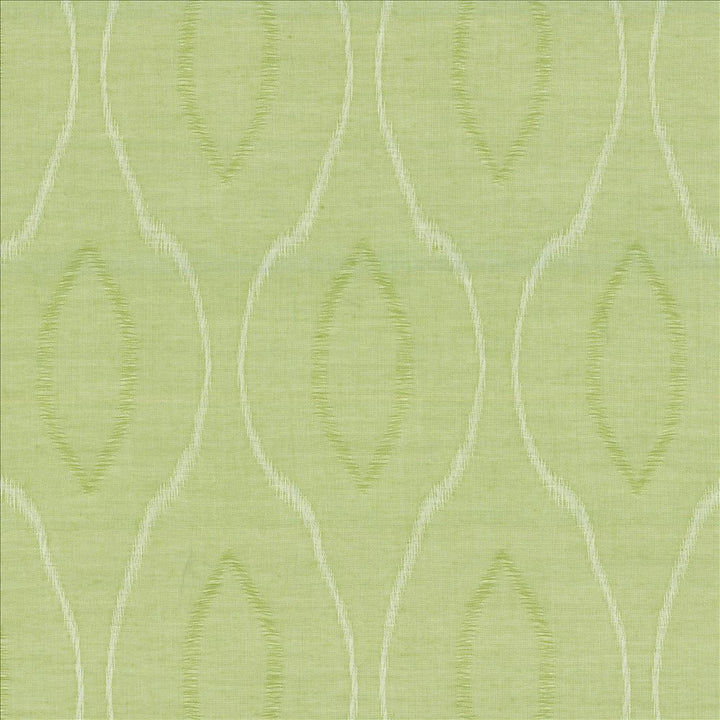 Sheer Ogee Io Leaf by Kasmir Fabric 1413 100% Acrylic
 USA </p><p>Repeat: Horizontal: 7 2/8 inches and Vertical: 17 inches 58 - Fabric Carolina -