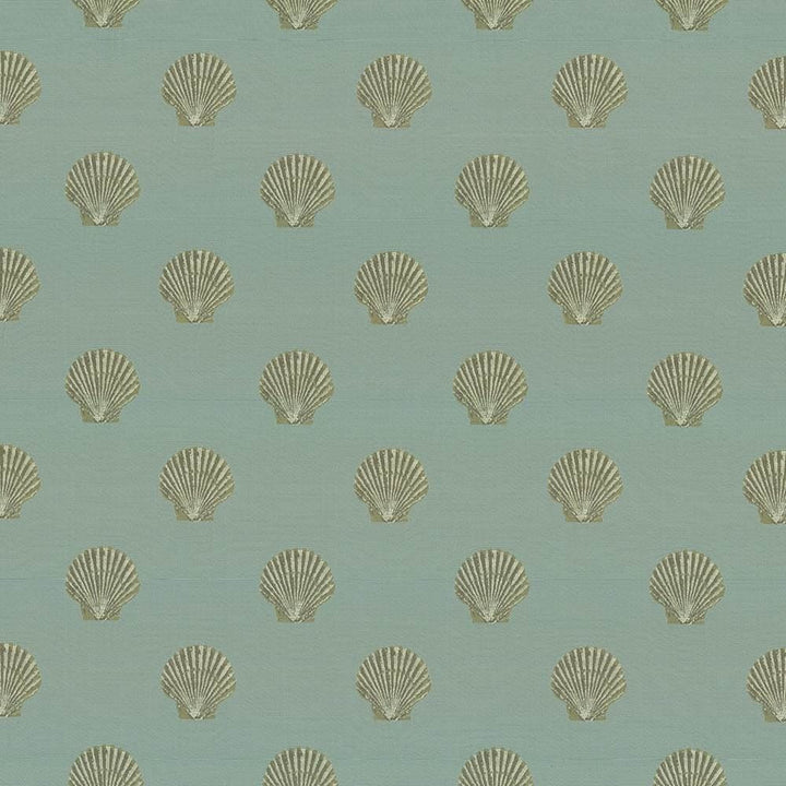 Shell Pointe Sea by Kasmir Fabric 1441 100% Polyester CHINA 60,000 Wyzenbeek Double Rubs Horizontal: 7 4/8 inches and Vertical: 7 5/8 inches 56 - Fabric Carolina -