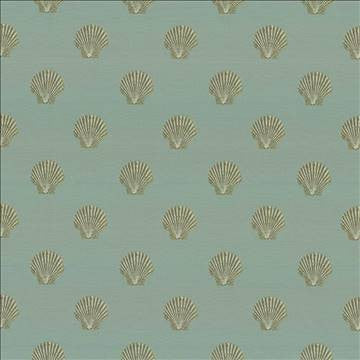 Shell Pointe Sea by Kasmir Fabric 1441 100% Polyester CHINA 60,000 Wyzenbeek Double Rubs H: 7 4/8 inches, V: 7 5/8 inches 56 - Fabric Carolina - Kasmir