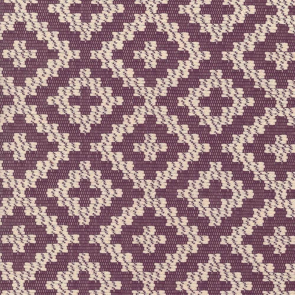 Sibley Diamond Plum by Kasmir Fabric 1440 CHINA 9,000 Wyzenbeek Double Rubs H: 4 6/8 inches, V:3 2/8 inches 55 - 57 - Fabric Carolina - Kasmir