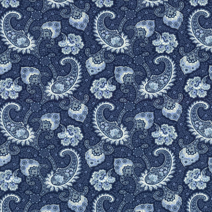 Sigourney Indigo by Kasmir Fabric 5081 100% Cotton
 USA 15,000 Wyzenbeek Double Rubs Horizontal: 9 inches and Vertical: 9 inches 54 - Fabric Carolina -