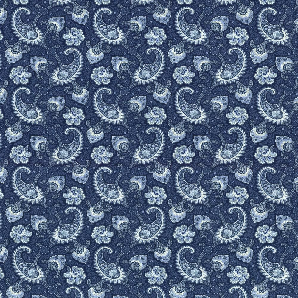Sigourney Indigo by Kasmir Fabric 5081 100% Cotton
 USA </p><p>Repeat: Horizontal: 9 inches and Vertical: 9 inches 54 - Fabric Carolina -
