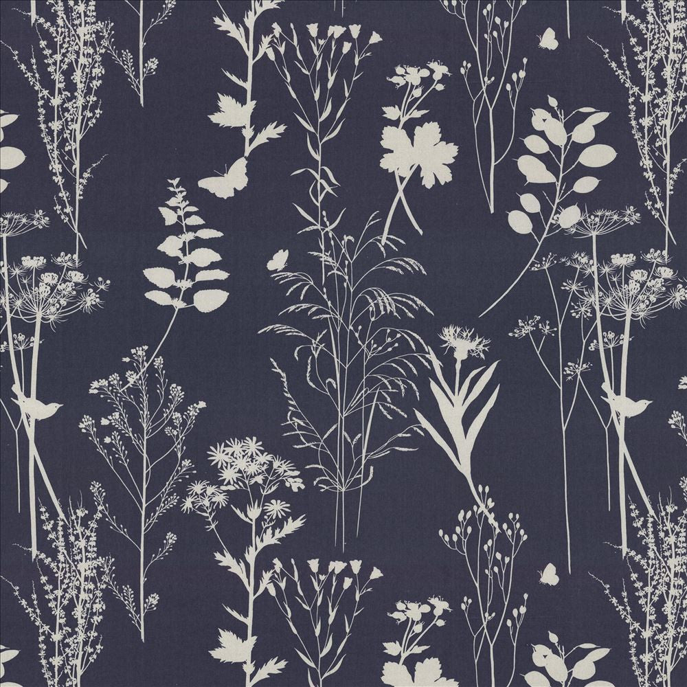Silhouette Navy by Kasmir Fabric 5081 100% Cotton
 UNITED KINGDOM 16,000 Martindale Cycles Horizontal: 27 inches and Vertical: 25 2/8 inches 54 - Fabric Carolina -