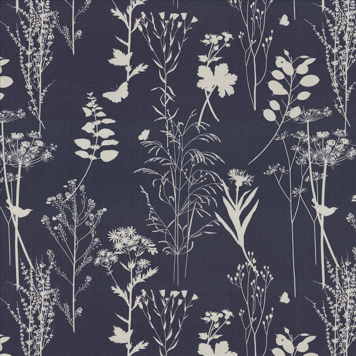 Silhouette Navy by Kasmir Fabric 5081 100% Cotton
 UNITED KINGDOM </p><p>Repeat: Horizontal: 27 inches and Vertical: 25 2/8 inches 54 - 56 - Fabric Carolina -