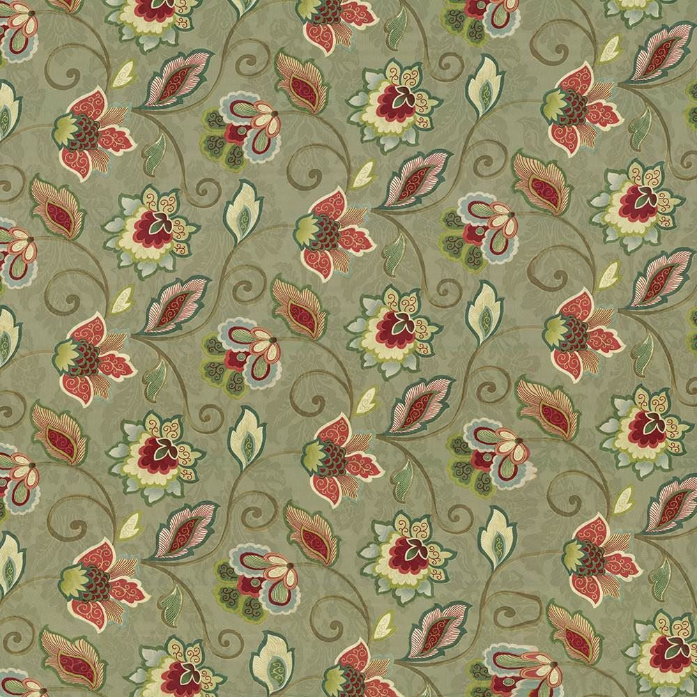 Sirena Sage by Kasmir Fabric 1417 100% Cotton
 CHINA </p><p>Repeat: Horizontal: 27 inches and Vertical: 13 4/8 inches 54 - 55 - Fabric Carolina -
